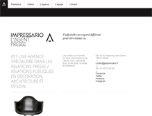 Tablet Screenshot of impressario.fr